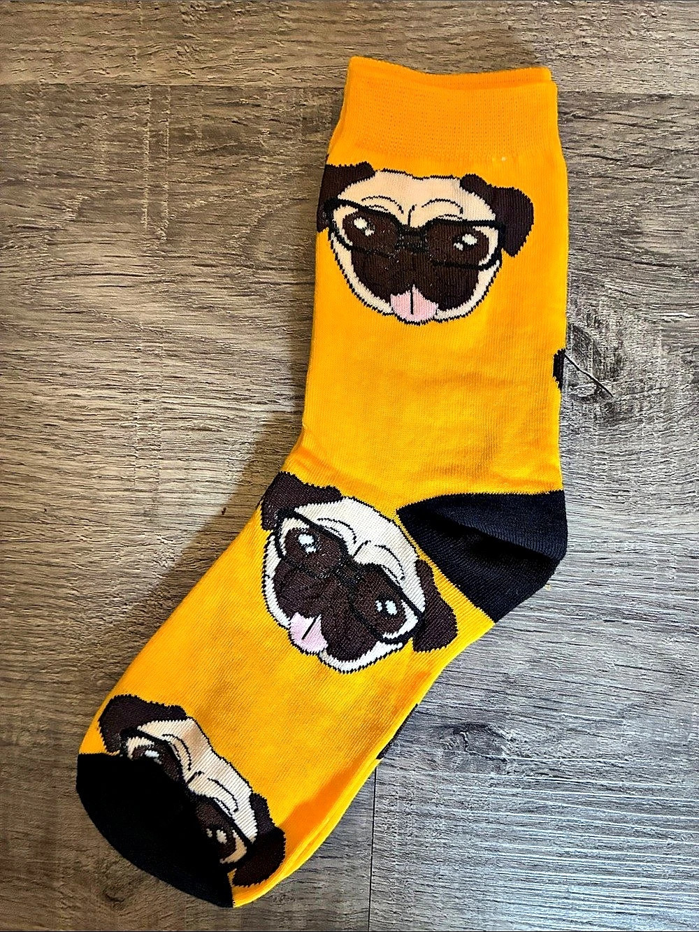 Pug Pattern Crew Socks 5-Pair Set - Picture 6 of 8